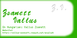 zsanett vallus business card